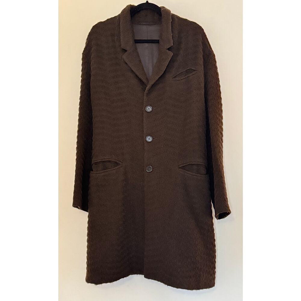 Neil Barret Men's FW 14' Brown Wool Oversize Fit Coat